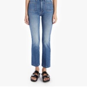 MOTHER Women's Hustler Patch pocket flood Jeans, Cowboys Don’t Cry size 28